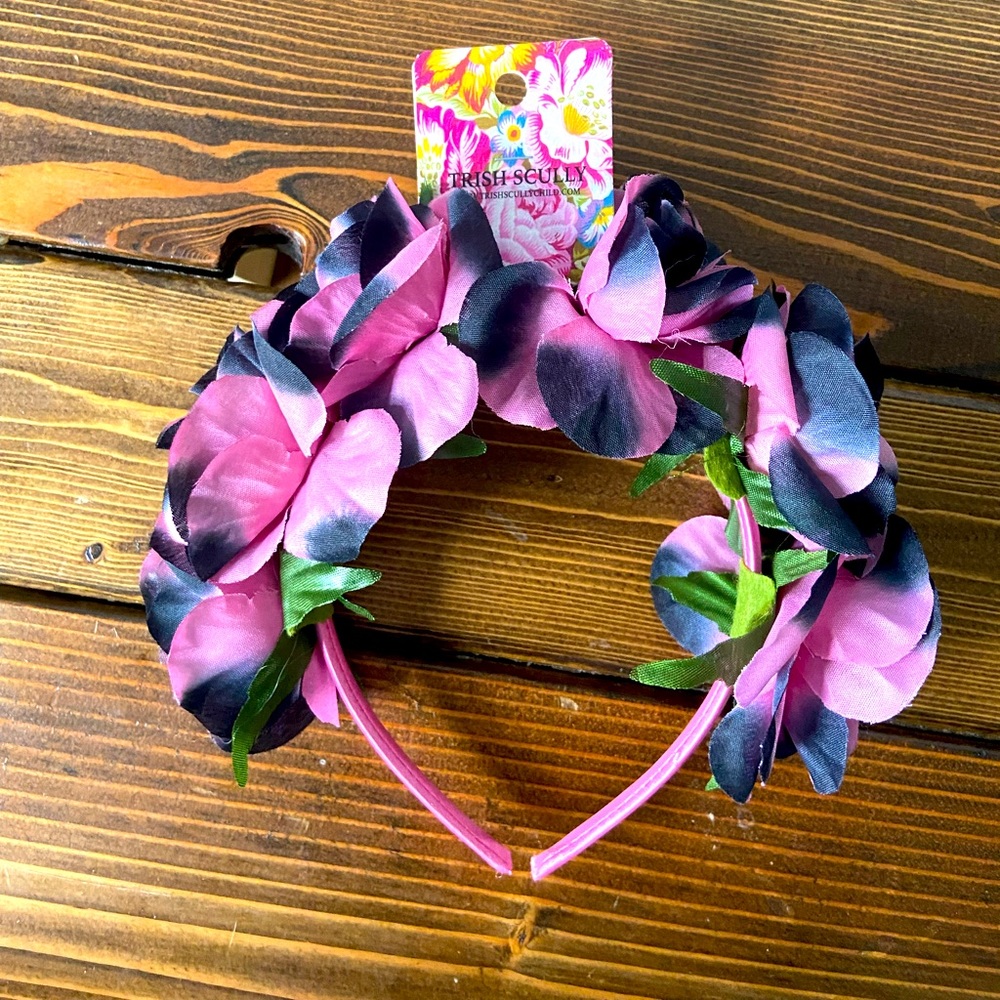 Trish Scully Floral Headband NWT NEW